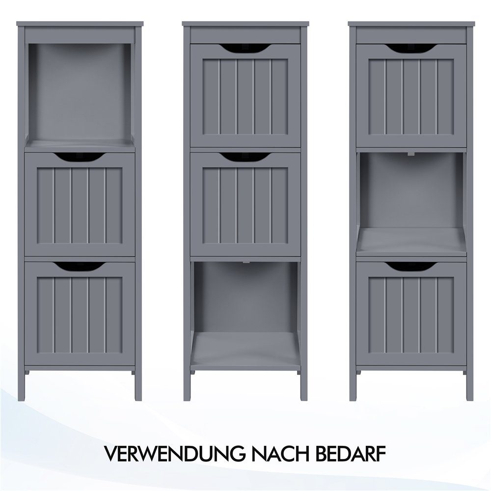 Yaheetech Badkommode Badschrank Eckkommode, mit abnehmbaren Schubladen