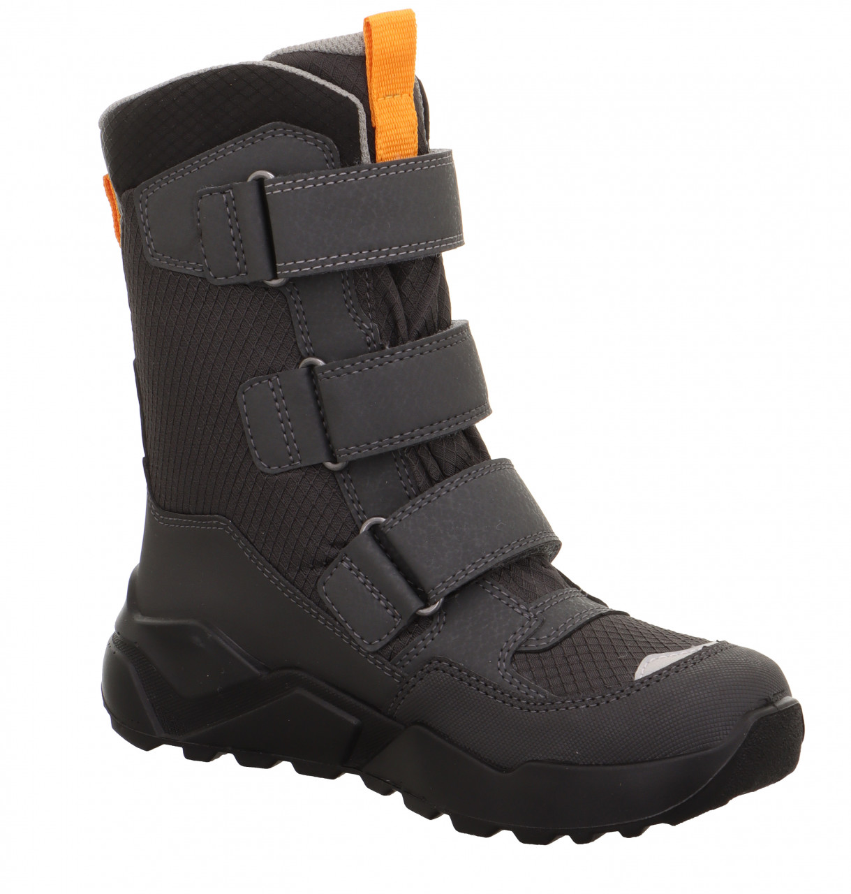 ROCKET - Grau/Orange Stiefel mit Klettverschluss