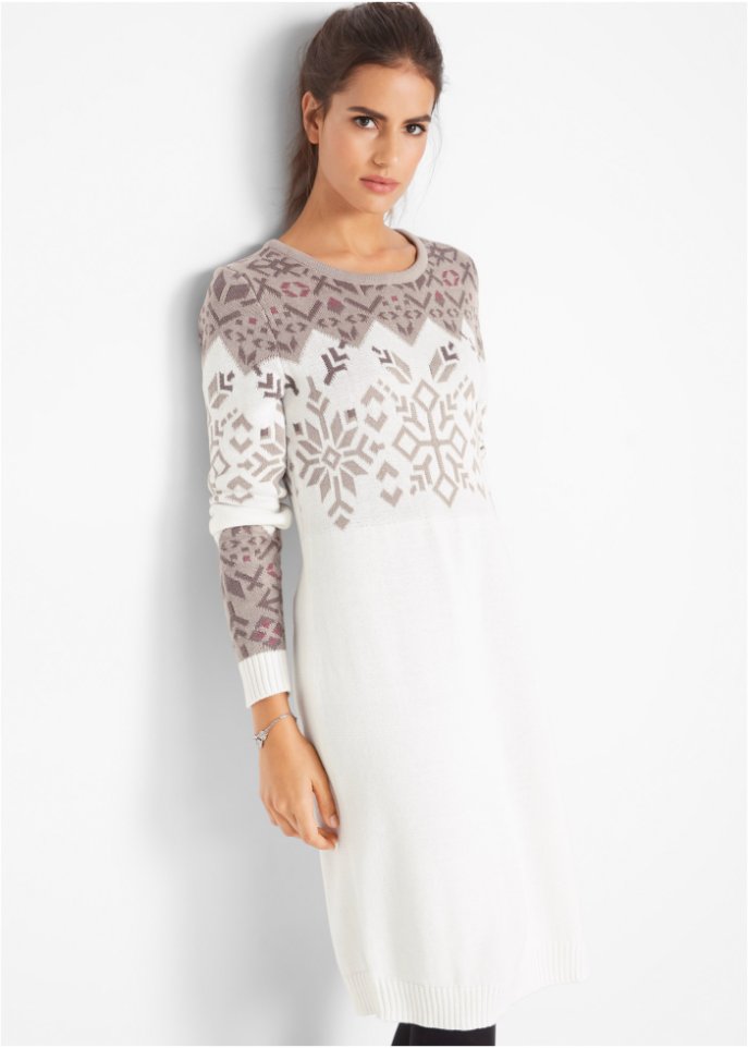 Strickkleid mit Norwegermuster