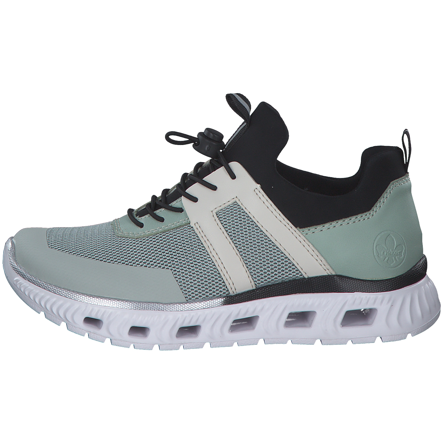 Rieker M6061, Schnürschuhe, Damen, palecyan/mint/peppermint/offwh