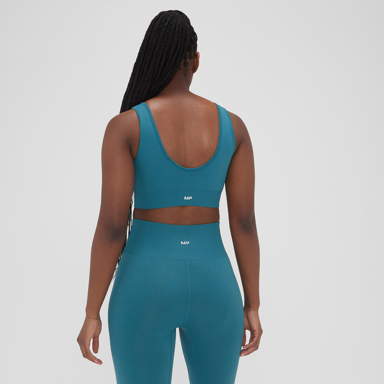 Brassière de sport sans coutures MP Composure pour femmes – Bleu sarcelle