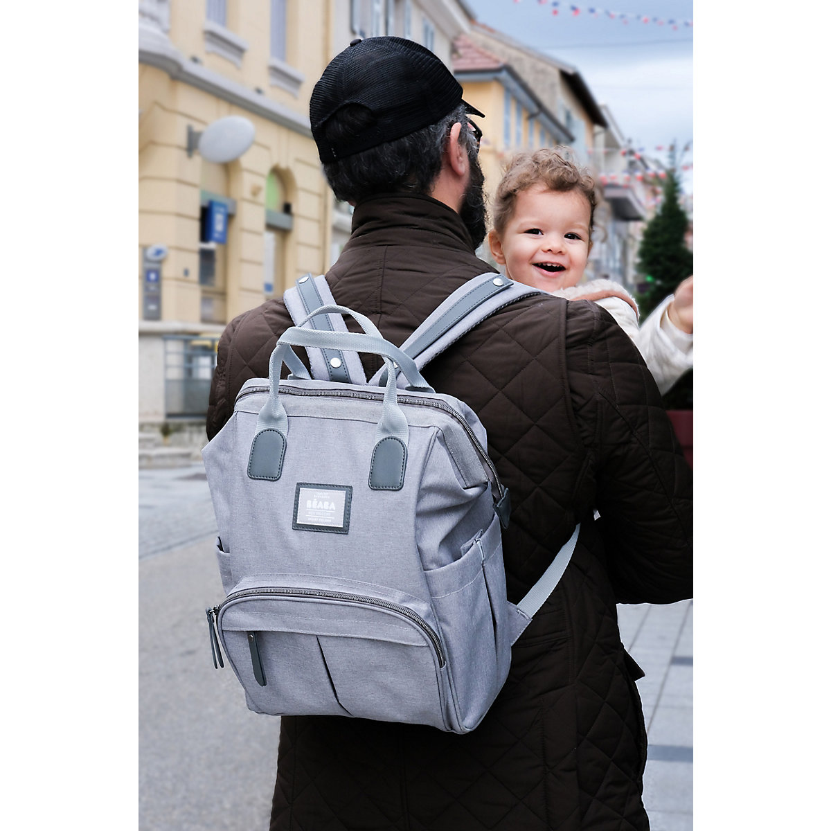 Wickeltasche Wellington - Graumeliert