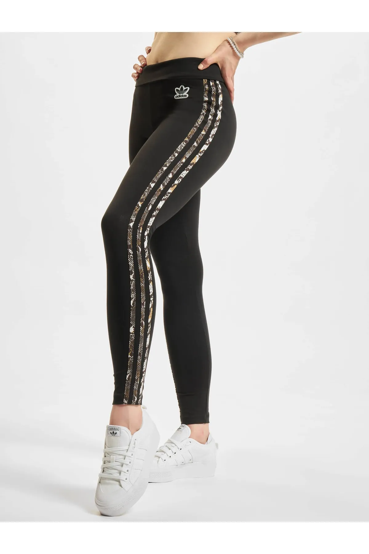 adidas  Leggings - Schwarz - Mittlerer Bund