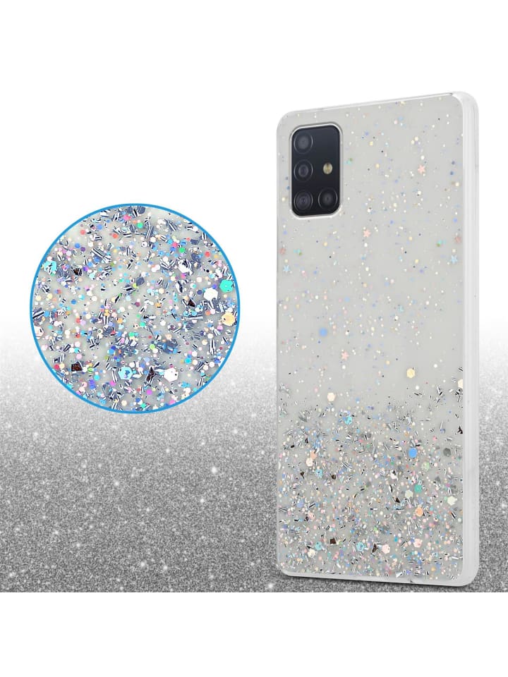 cadorabo Hülle für Samsung Galaxy A51 4G / M40s Glitter in Transparent mit Glitter günstig kaufen onesize