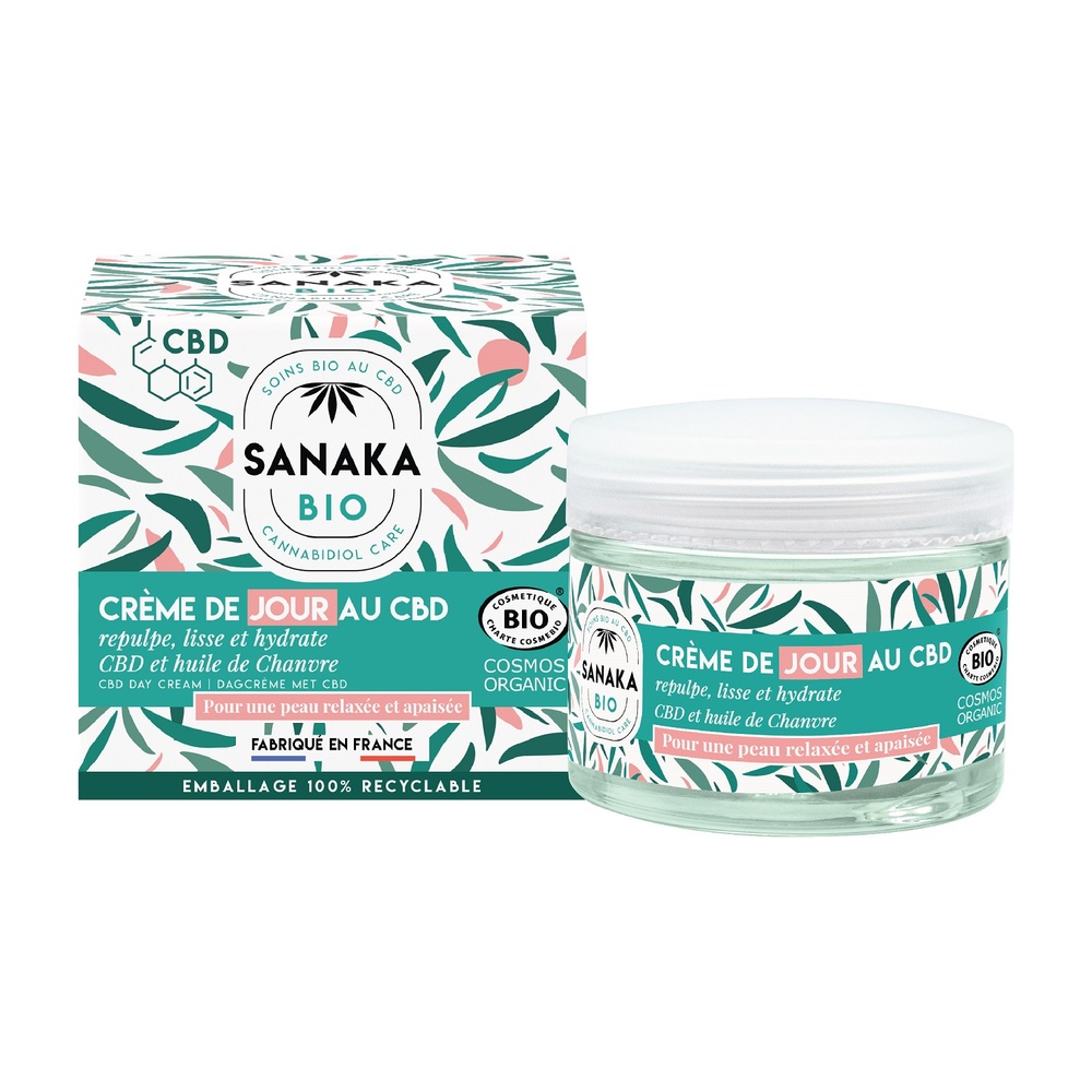 sanaka bio Crème de jour CBD & CHANVRE - CertifiéeBIO COSMOS - 50ml Crème