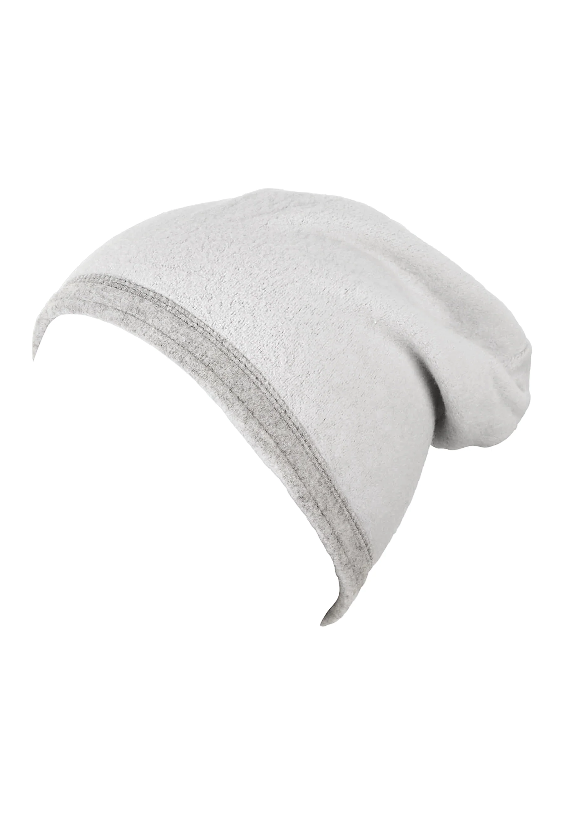 Slouch-Beanie aus Strickfleece Melange in 4 Farben