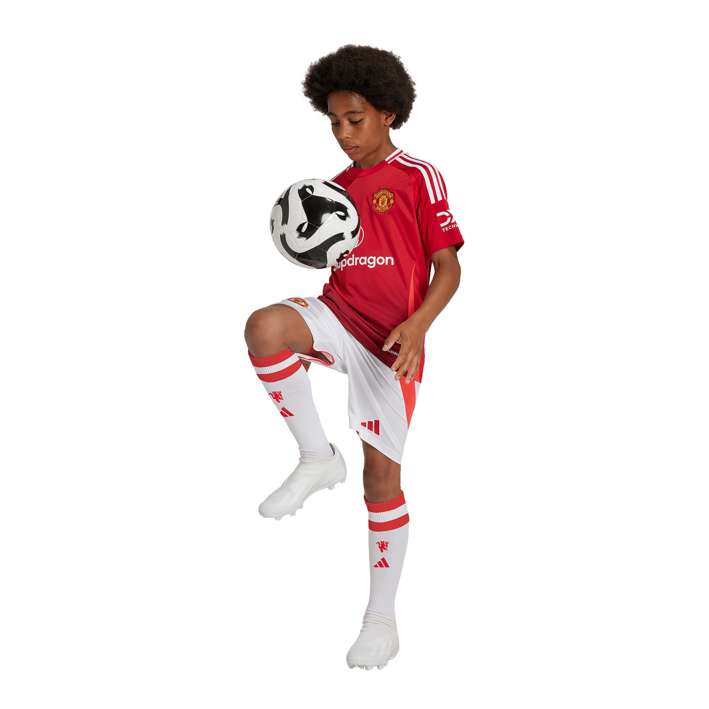 adidas Manchester United Short Home 2024/2025 Kids Weiss