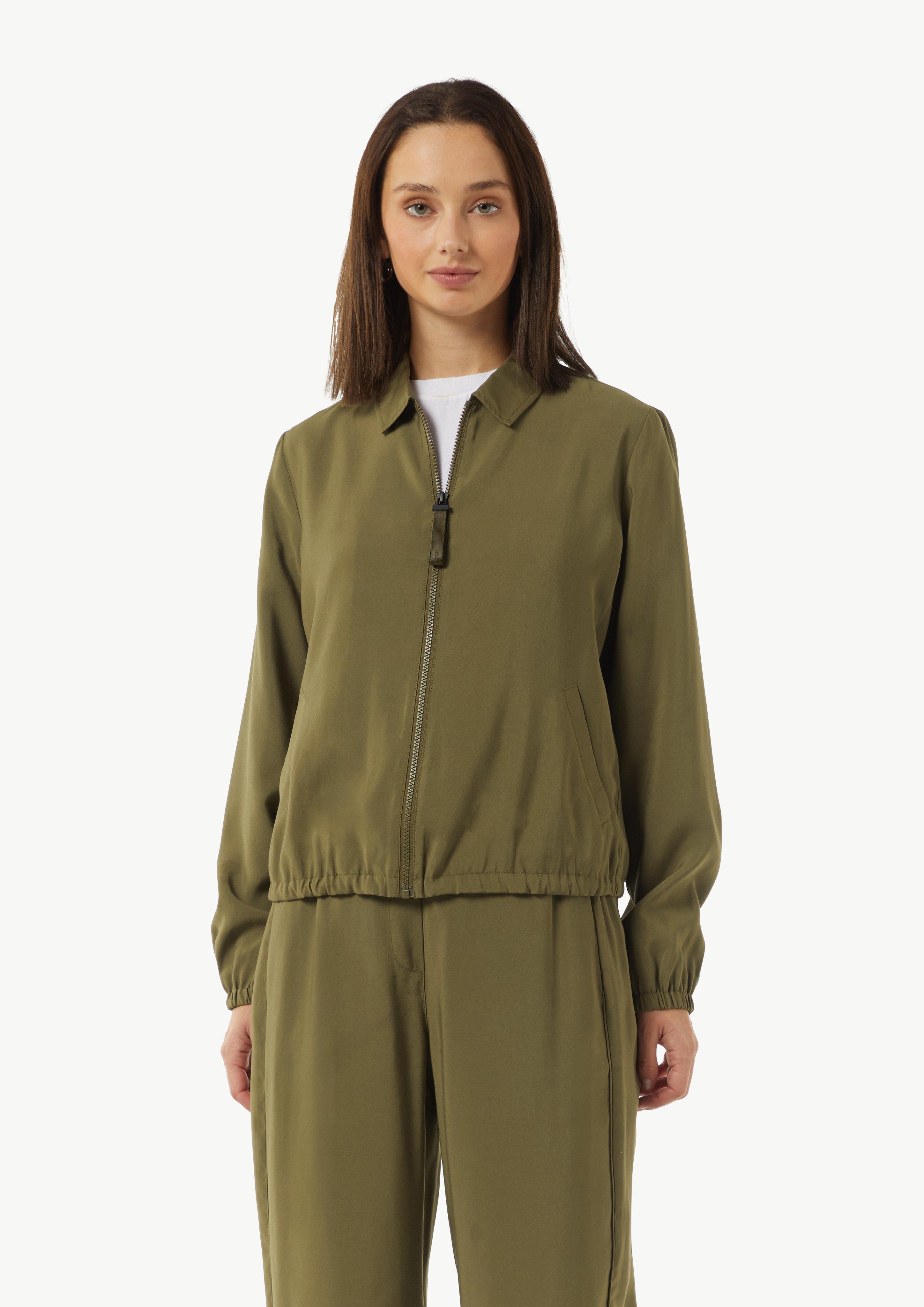 Jacke mit Umlegekragen - guacamole