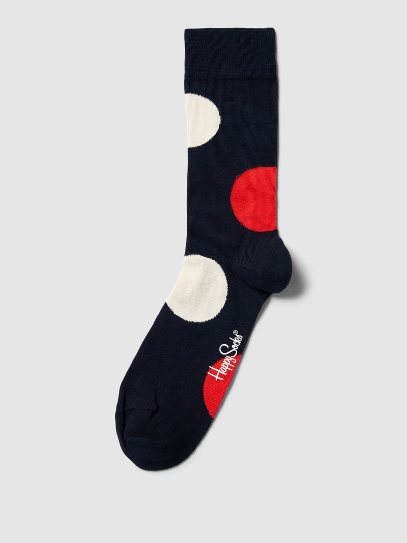 Socken mit grafischem Muster Modell 'Jumbo Dot' in dunkelblau