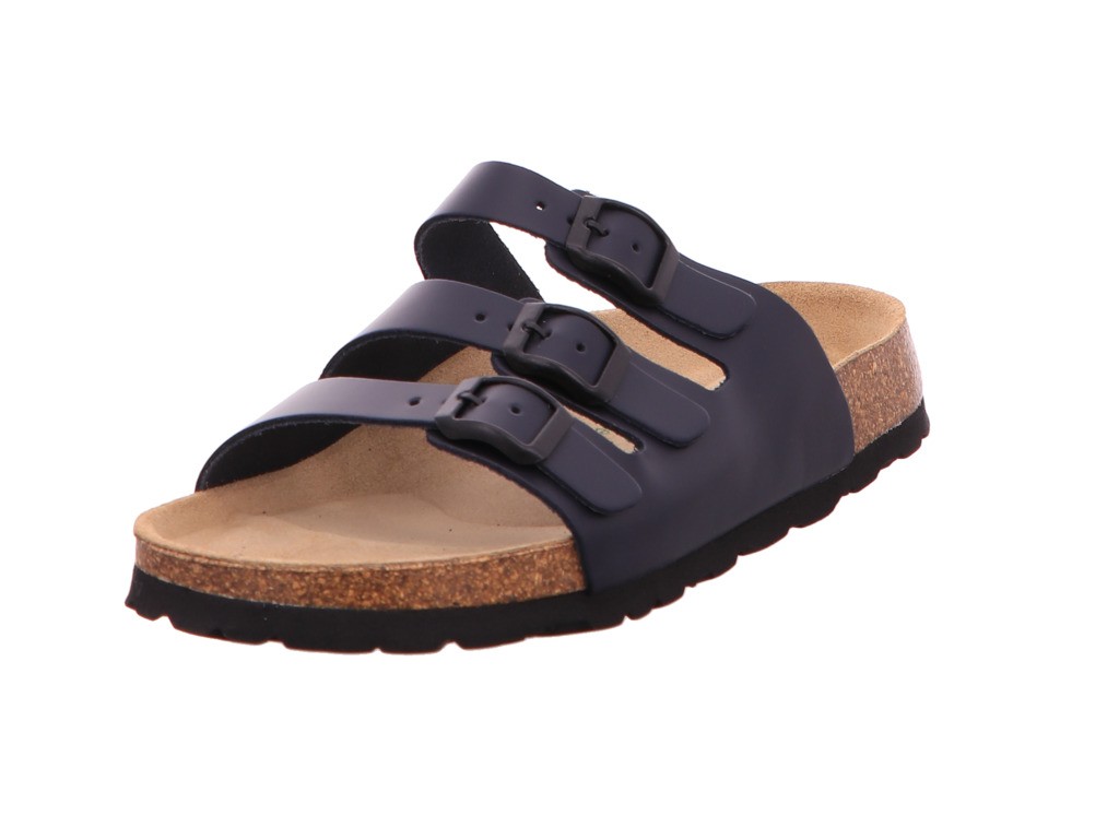 AMBITIOUS Klassische Sandalen blau Tieffußbett-bis30mm