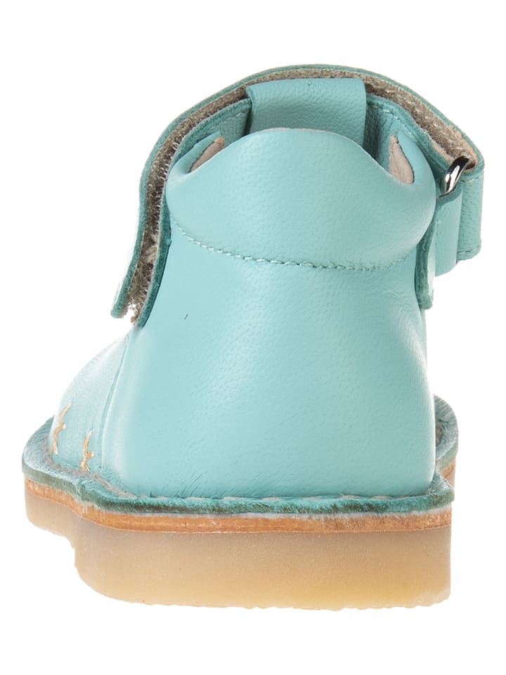 kmins Leder-Halbsandalen in Türkis günstig kaufen