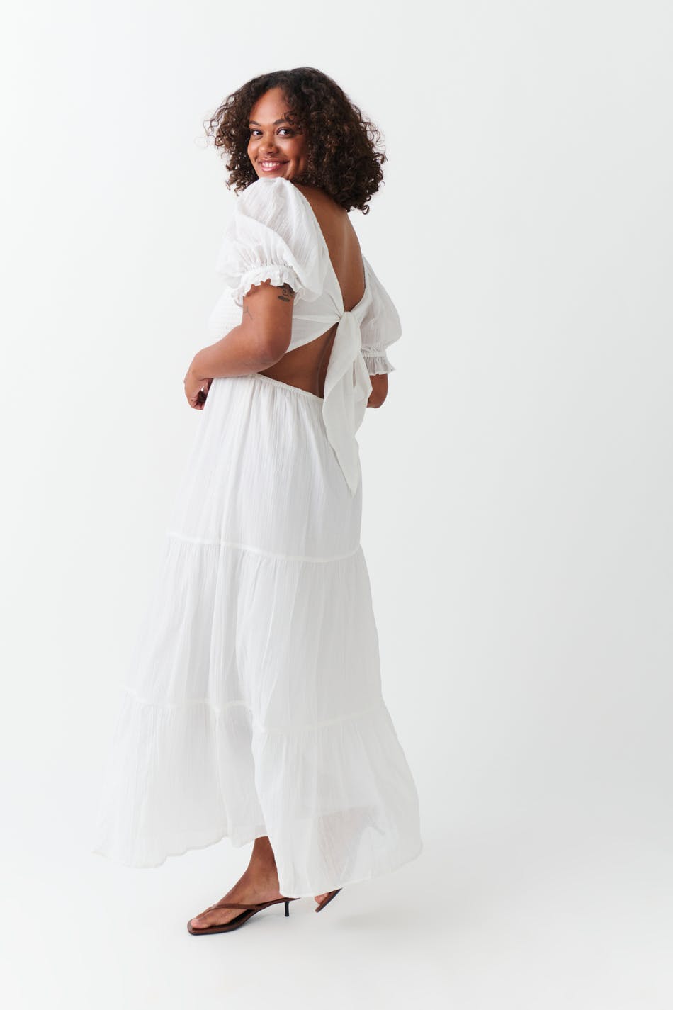 Puff sleeve dress