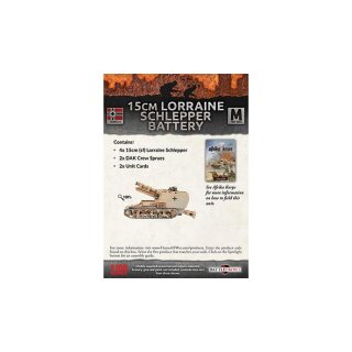 Afrika Korps 15cm Lorraine Schlepper Artillery Battery