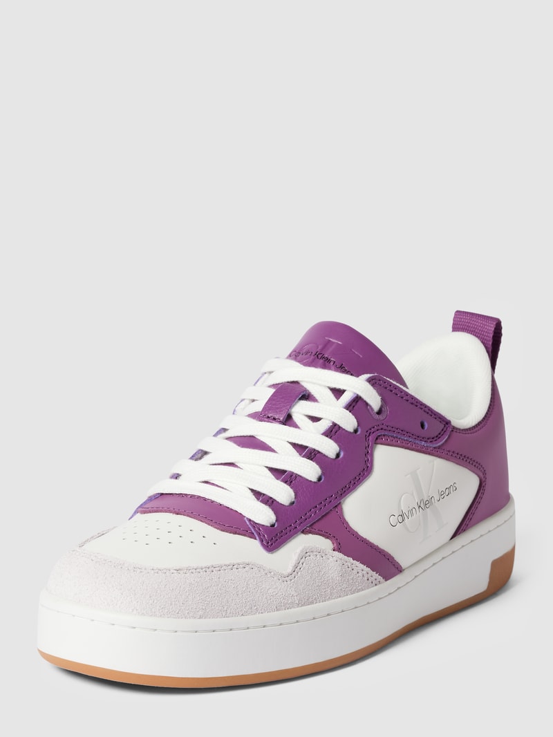 Sneaker mit Label-Print Modell 'BASKET' in lila