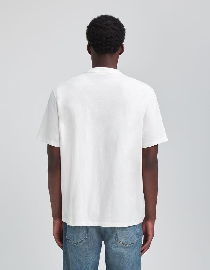 T-shirt blanc bio maxi lettres esprit College Homme