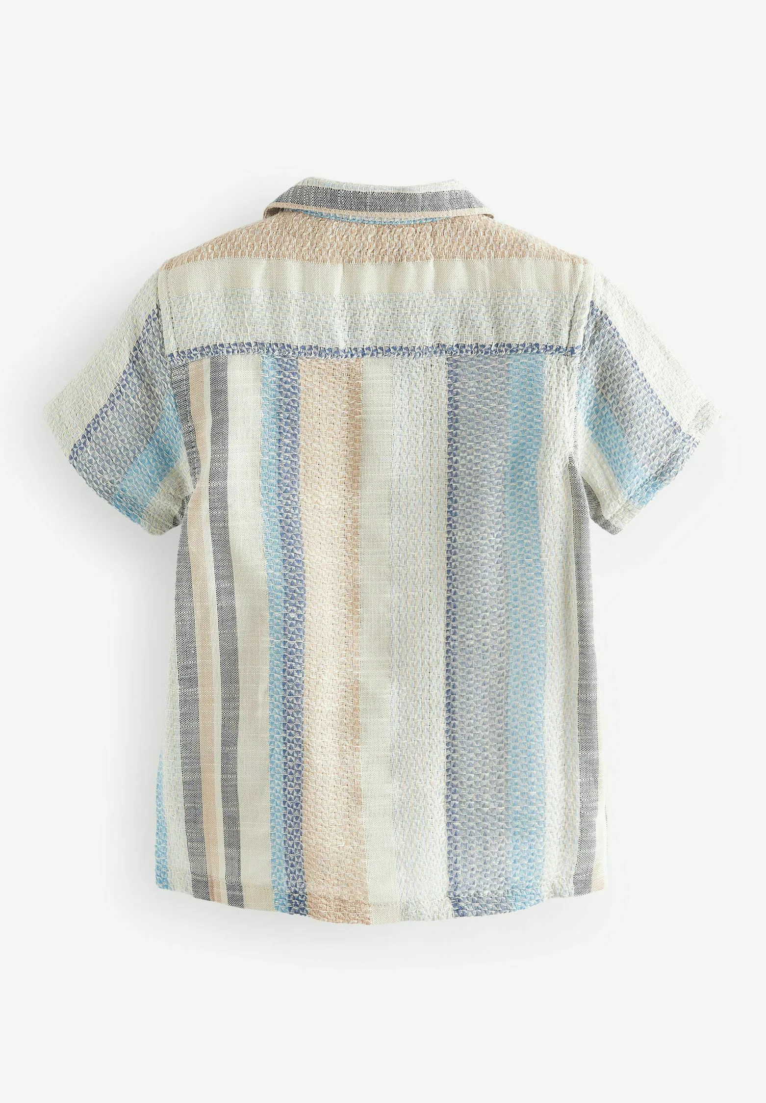 Siguiente Camisa de manga corta con rayas verticales y corte regular