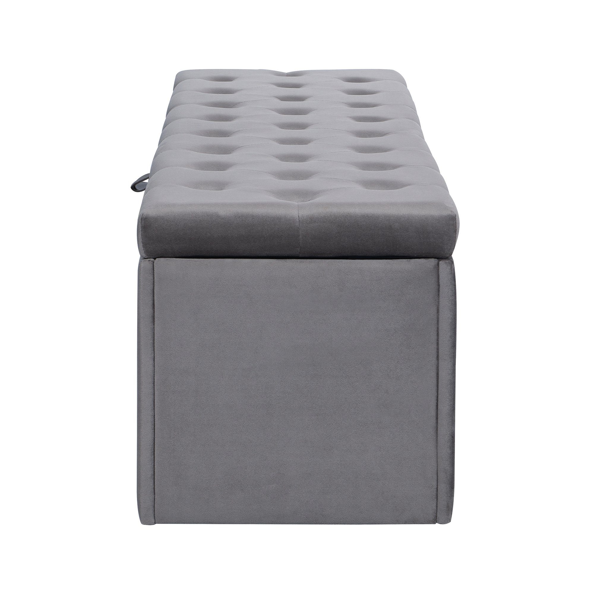 WISHDOR Polsterbett Doppelbett Stauraumbett (grau 138 x 41 x 42 cm), Bank mit Stauraum Betthocker Polsterbank