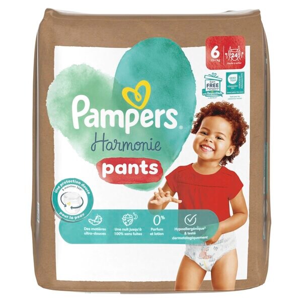 Pampers Harmonie -housuhousut, koko 6, koko 6 (15 kg), 24 kpl