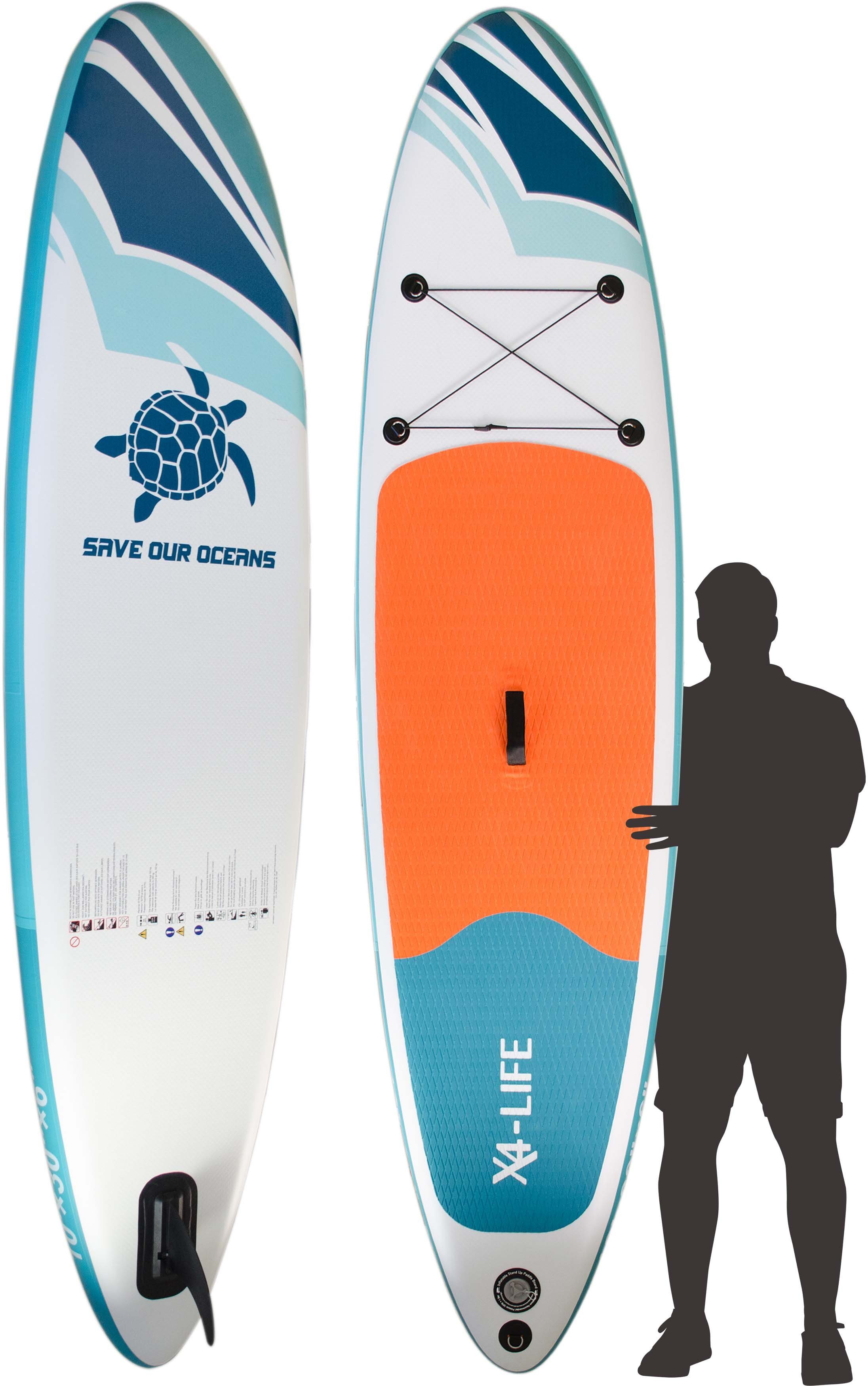 X4-Life SUP-Board X2 mit Zubehör, (Set, 7 tlg)