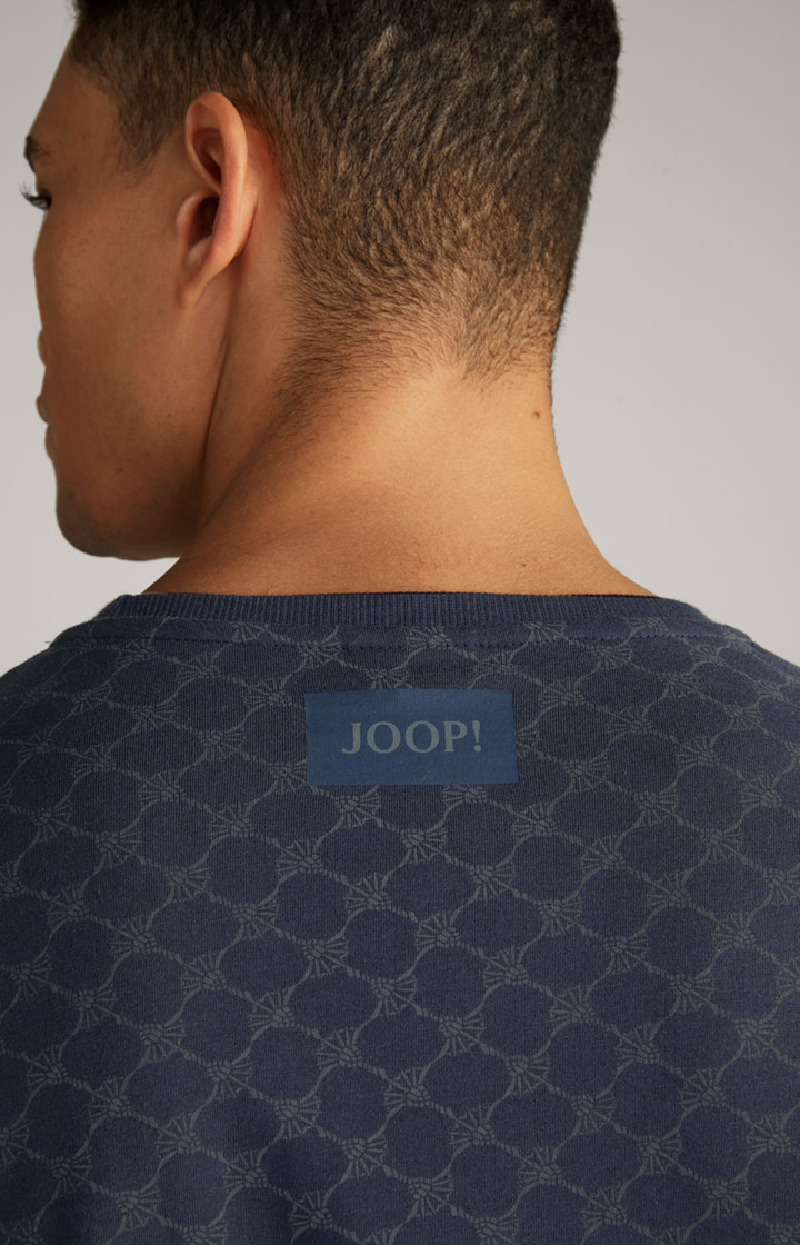 Cornflower Loungewear Longsleeve in Navy gemustert