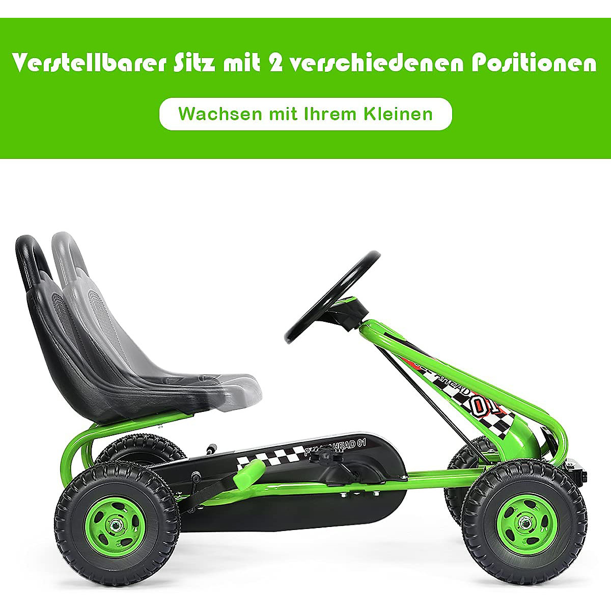 Gokart Mit Handbremse Sitz verstellbar