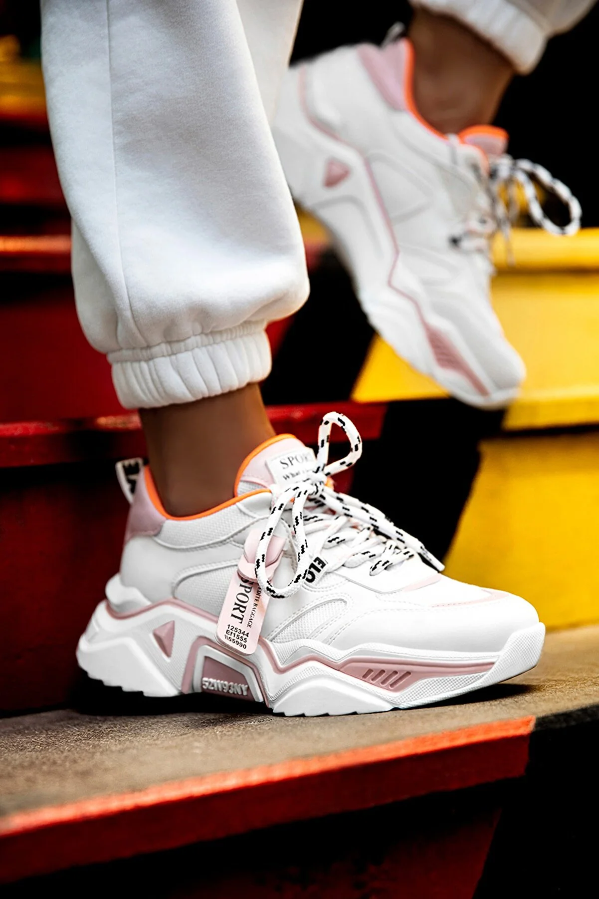 DARK SEER  Weißer Powder-Sneaker für Damen