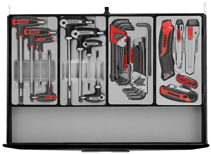 Teng Tools 122390125 MEGA MASTER set alata TCMM1011NBK kolica za alat 1226 dijelova 'Crno izdanje'