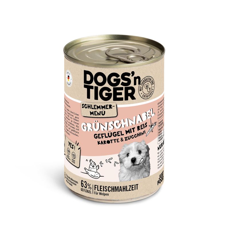 Sparpaket Dogs'n Tiger Schlemmermenü für Hunde 12 x 400 g