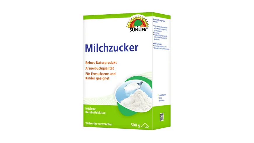 SUNLIFE Milchzucker Pulver 500 g