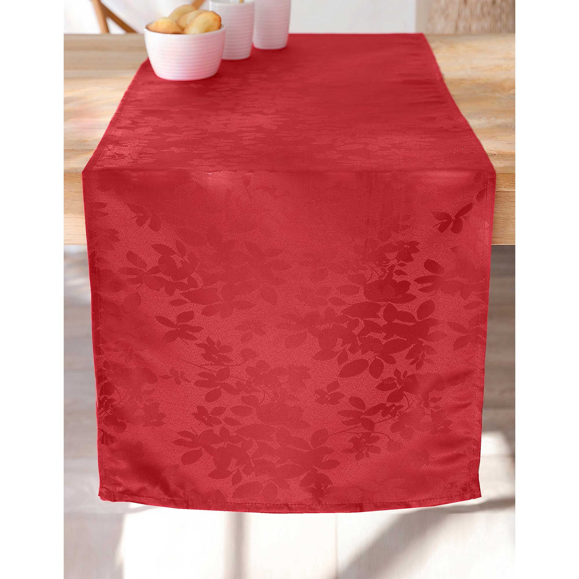 Nappe damassée feuillages Colombine