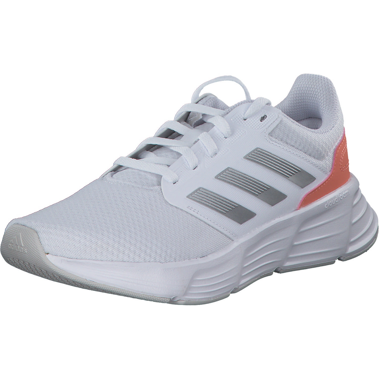 Adidas Galaxy 6 W, Sneakers Low, Damen, white/silver met/coral