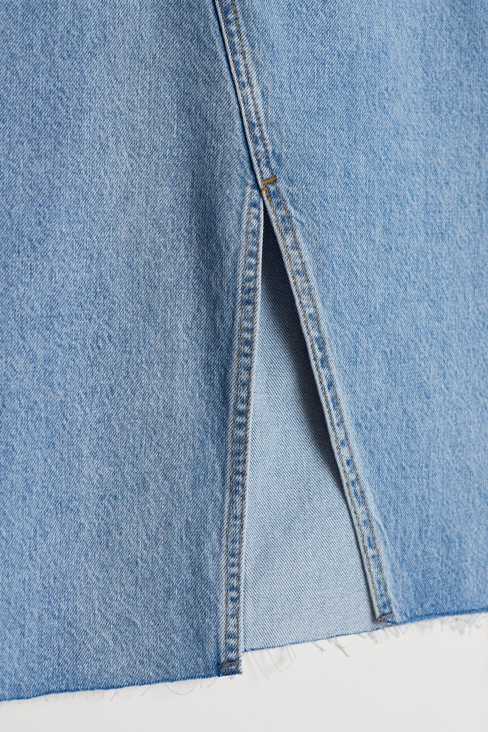 Wrap denim skirt