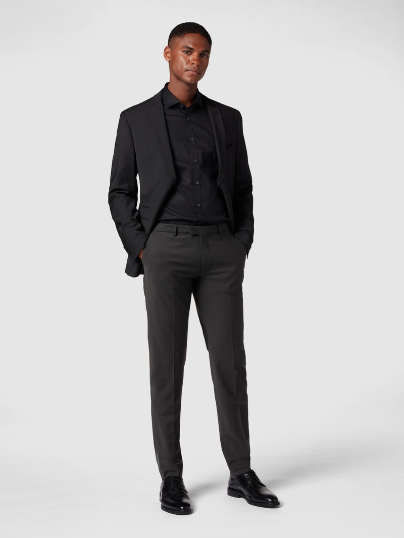 Slim Fit Anzughose mit Stretch-Anteil Modell 'Piet' - 'Drynamic' in schwarz