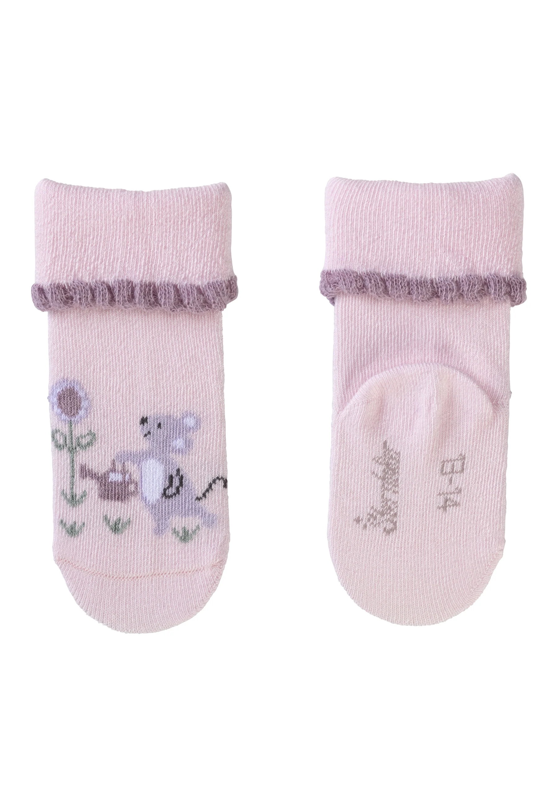 Socken im 3er Pack mit Motiv Maus in versch. Farben