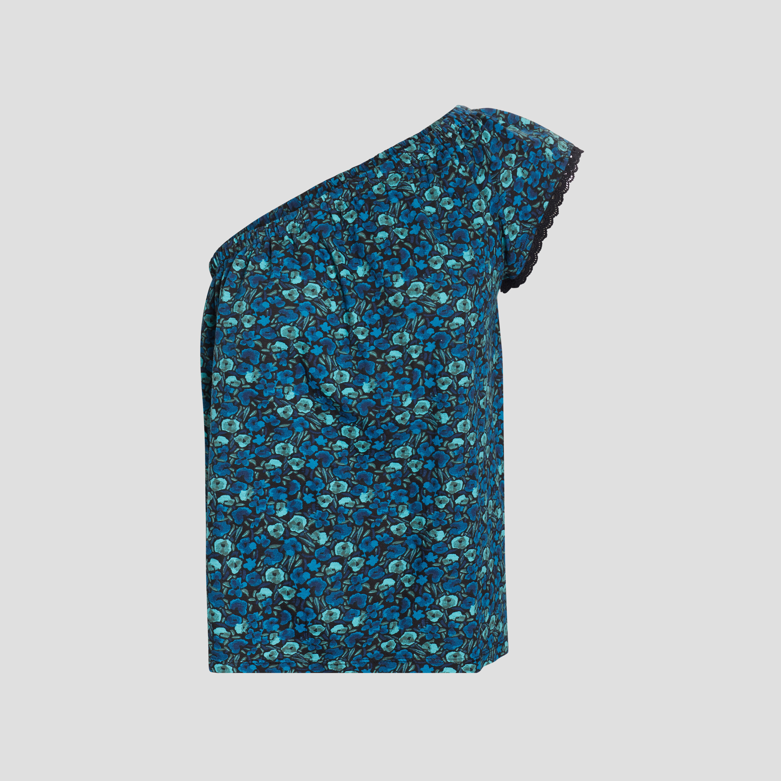 Débardeur asymétrique bleu roi femme | La Halle