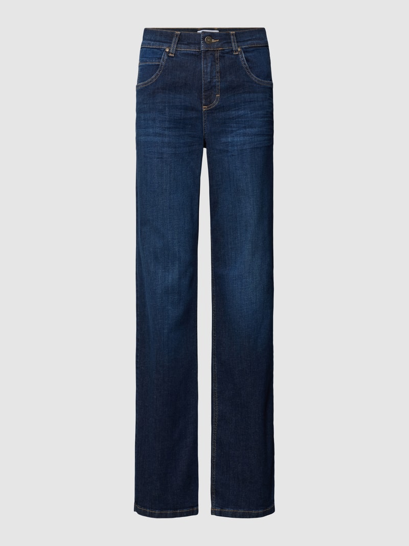 Jeans mit 5-Pocket-Design Modell 'LARA' in dunkelblau