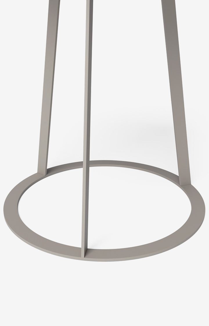 Beistelltisch JOOP! ROUND mit Raucheichenplatte, 45 x 52 cm in Taupe/Anthrazit