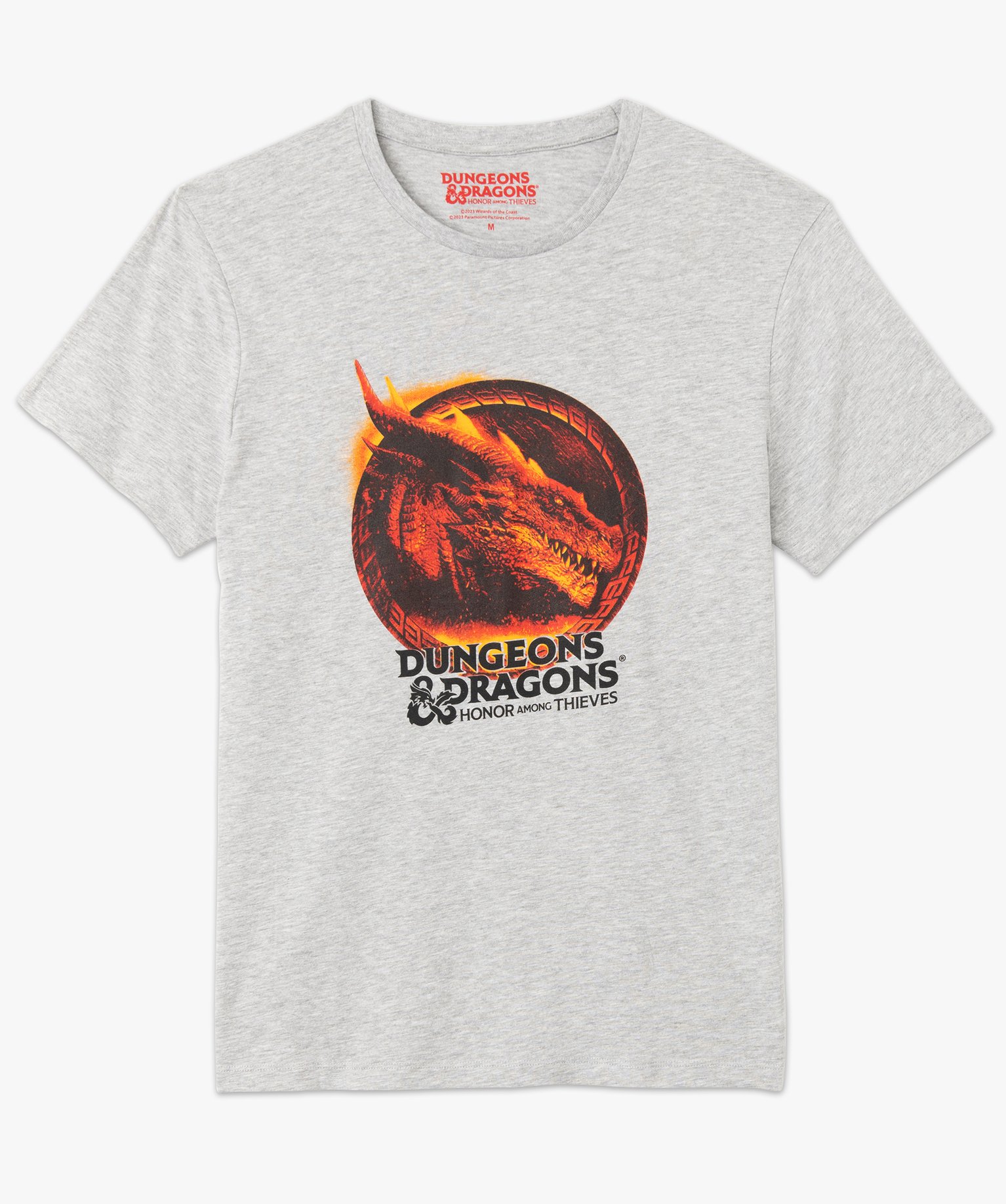 Tee-shirt homme à manches courtes chiné et imprimé - Donj... gris | GEMO