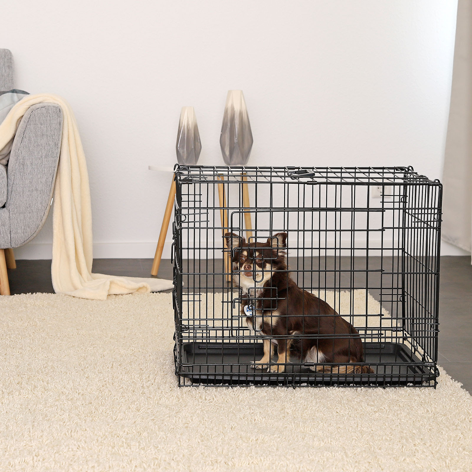 Lionto Transportboxen & Gitterboxen Lionto Hundetransportkäfig Tiertransportbox Hundebox Größe (S) 45x31x36 cm M
