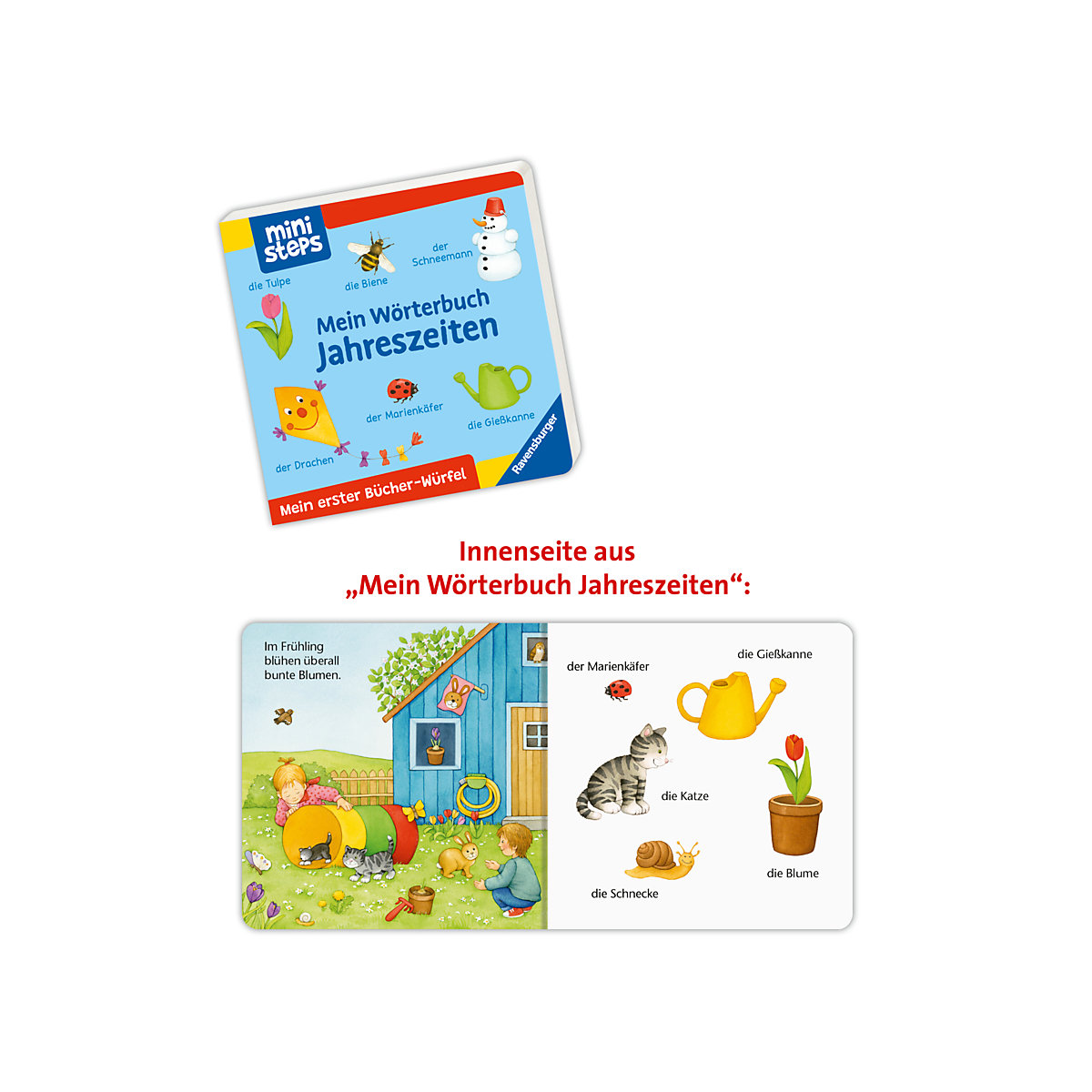 ministeps® Mein erster Bücher-Würfel: Meine ersten Wörter (Bücher-Set)