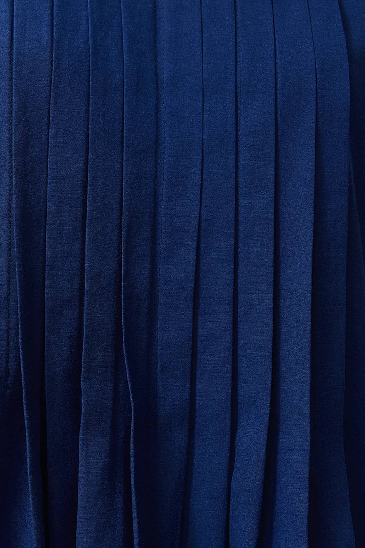 Trendyol Modest  Marineblaues, plissiertes, detailliertes, bequemes gewebtes Kleid TCTSS24EB00128