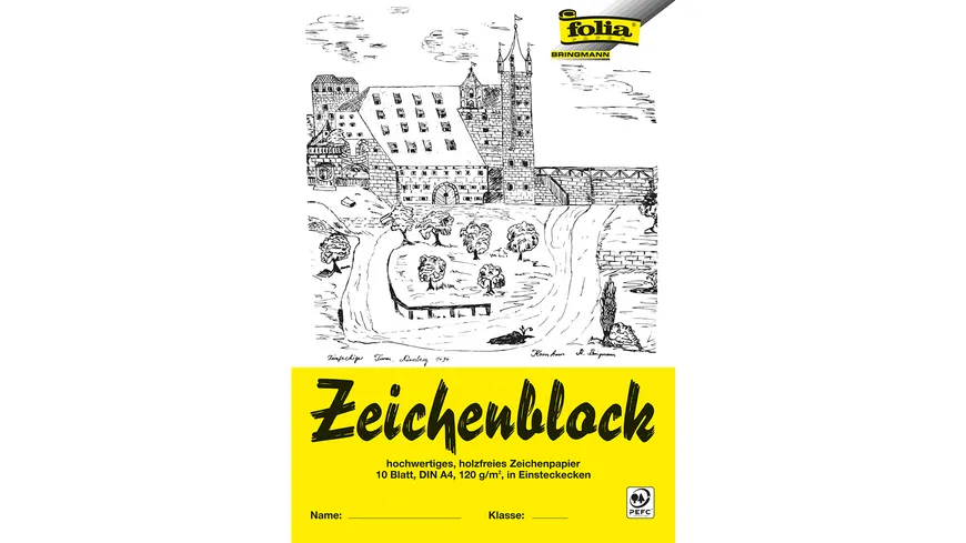 folia Zeichenblock A4 10 lose Blätter