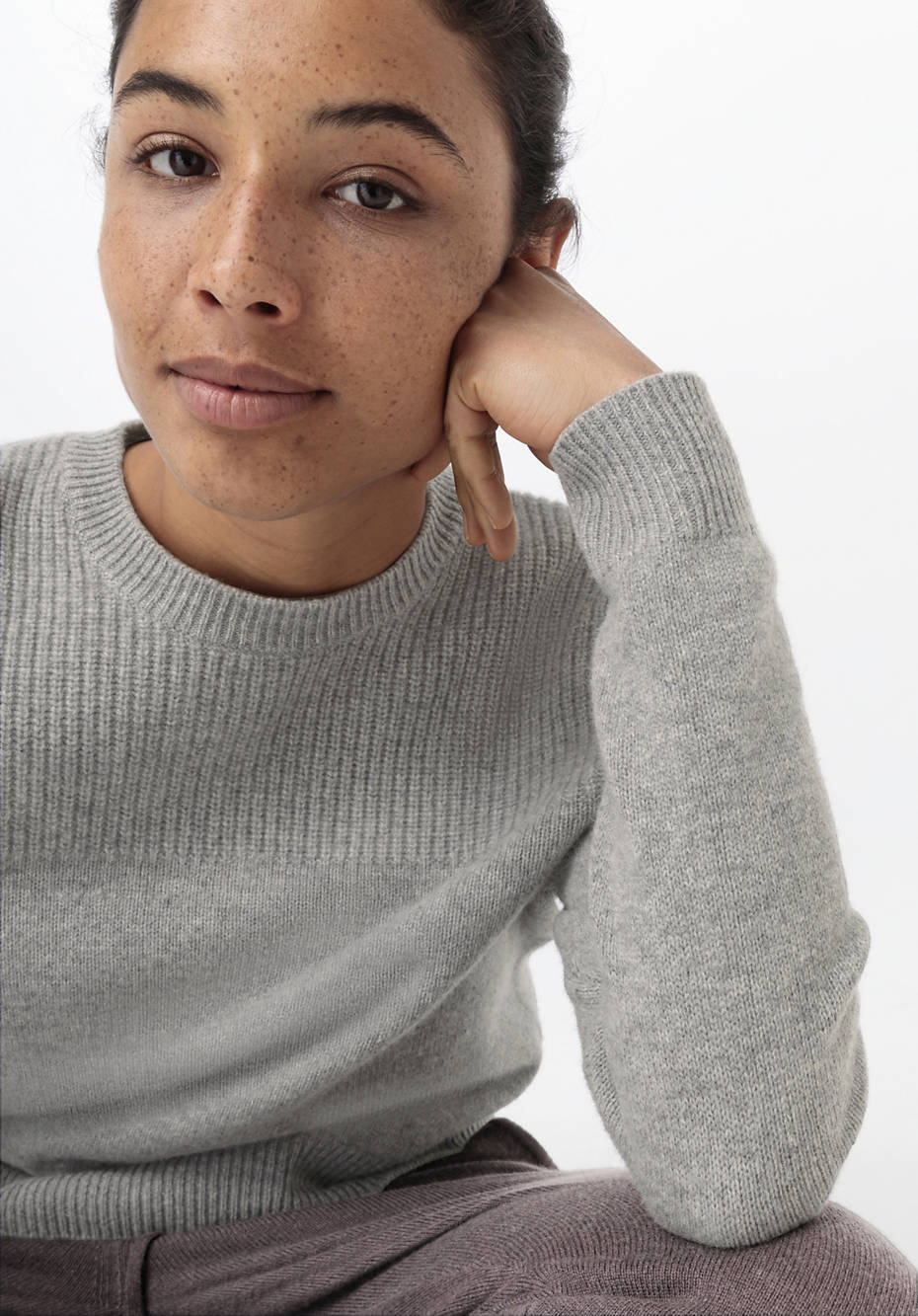 Pullover aus Bio-Merinowolle mit Kaschmir