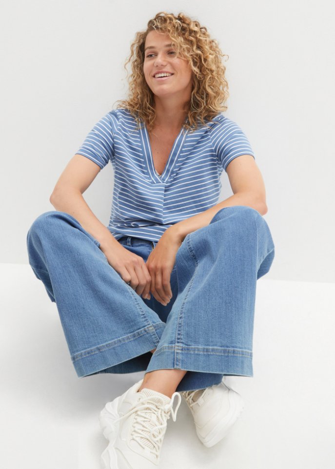 Marlenejeans mit Bundfalten und Bequembund