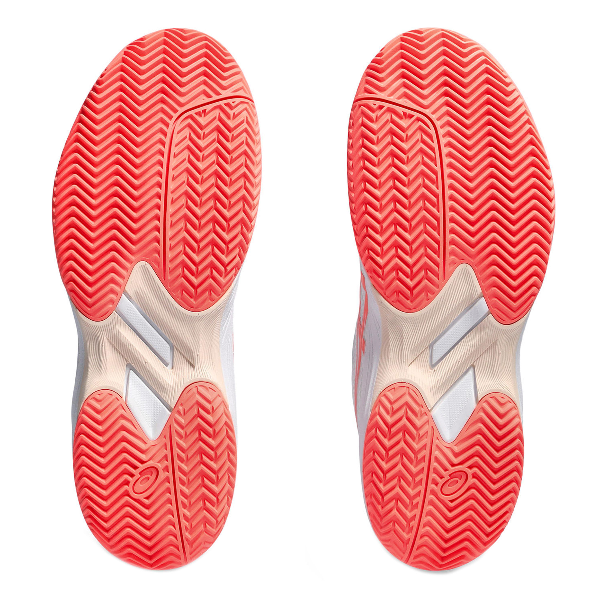 Gel-Game 9 Sandplatzschuh Damen - Weiß, Koralle