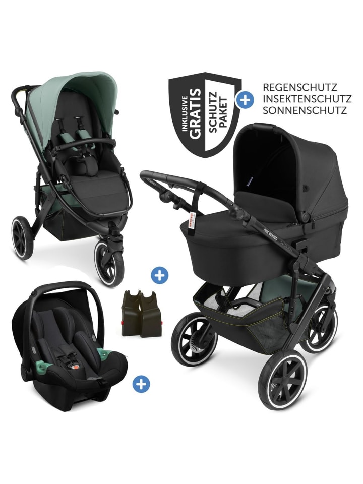 ABC-Design 3in1 Kinderwagen-Set Salsa Run - Babywanne, in blau,schwarz günstig kaufen onesize