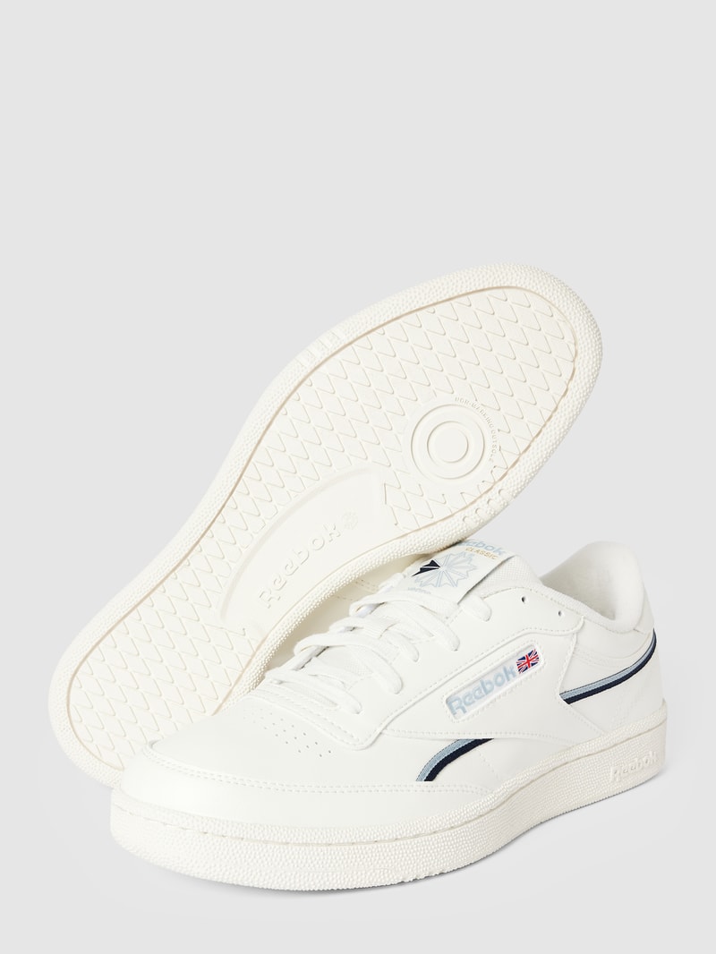 Sneaker mit Label-Details Modell 'Club' in weiß