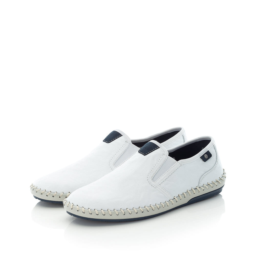 Rieker Herren Slipper perlweiß