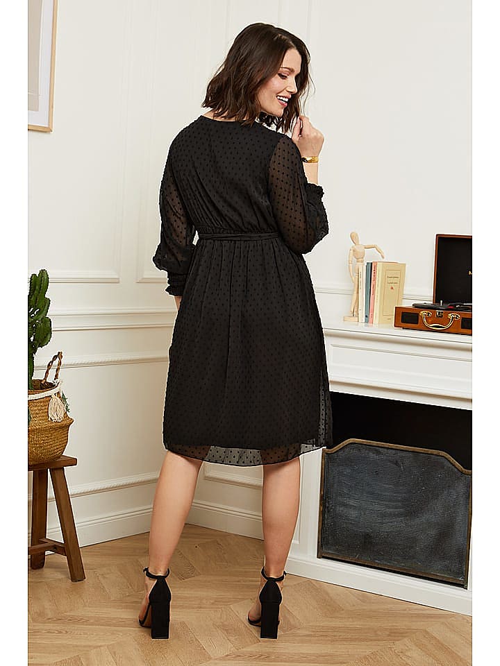 Curvy Lady Kleid in Schwarz günstig kaufen 40/42