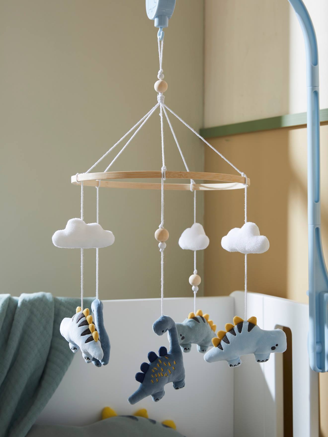 Vertbaudet Baby Musikmobile KLEINER DINO - blau